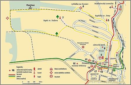 Mapa naun stezky - Jilemnice a blzk okol